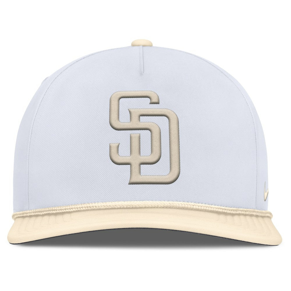San Diego Padres Pro Performance Snapback Hat - White/Cream | Nike