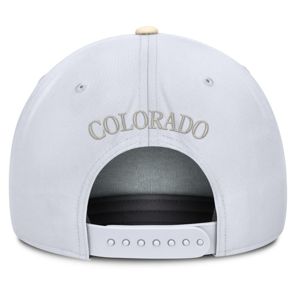 Colorado Rockies Pro Performance Snapback Hat - White/Cream | Nike