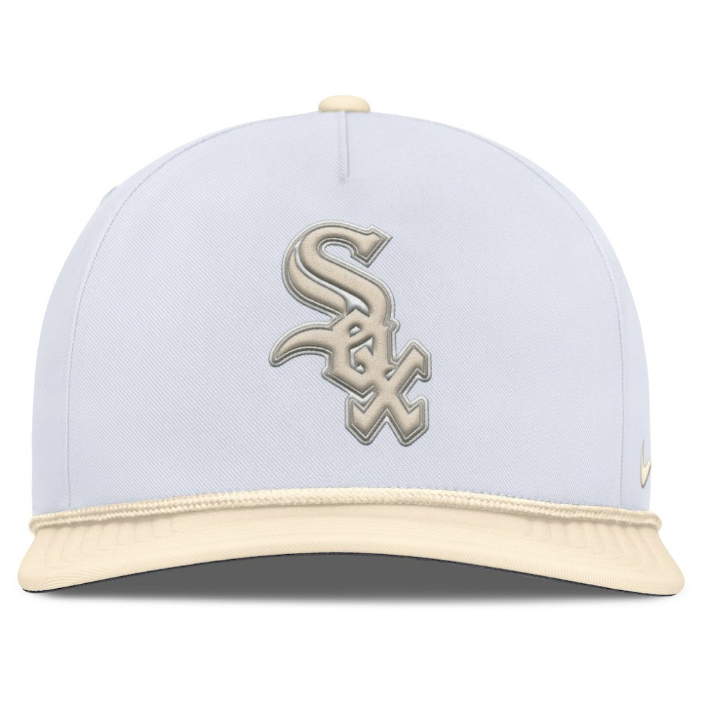 Chicago White Sox Pro Performance Snapback Hat - White/Cream | Nike