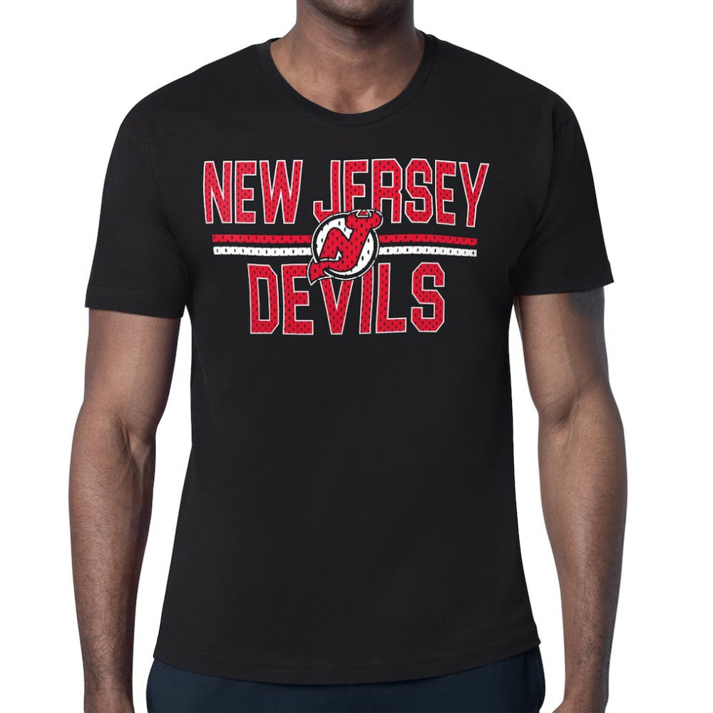 New Jersey Devils Starter Mesh Look Team Name T-Shirt Black