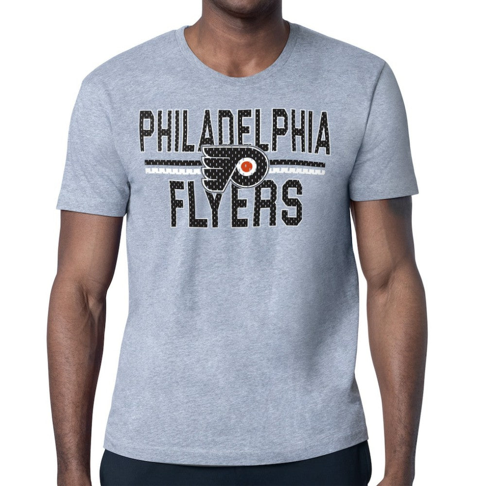 Philadelphia Flyers Starter Mesh Look Team Name T-Shirt Heather Gray