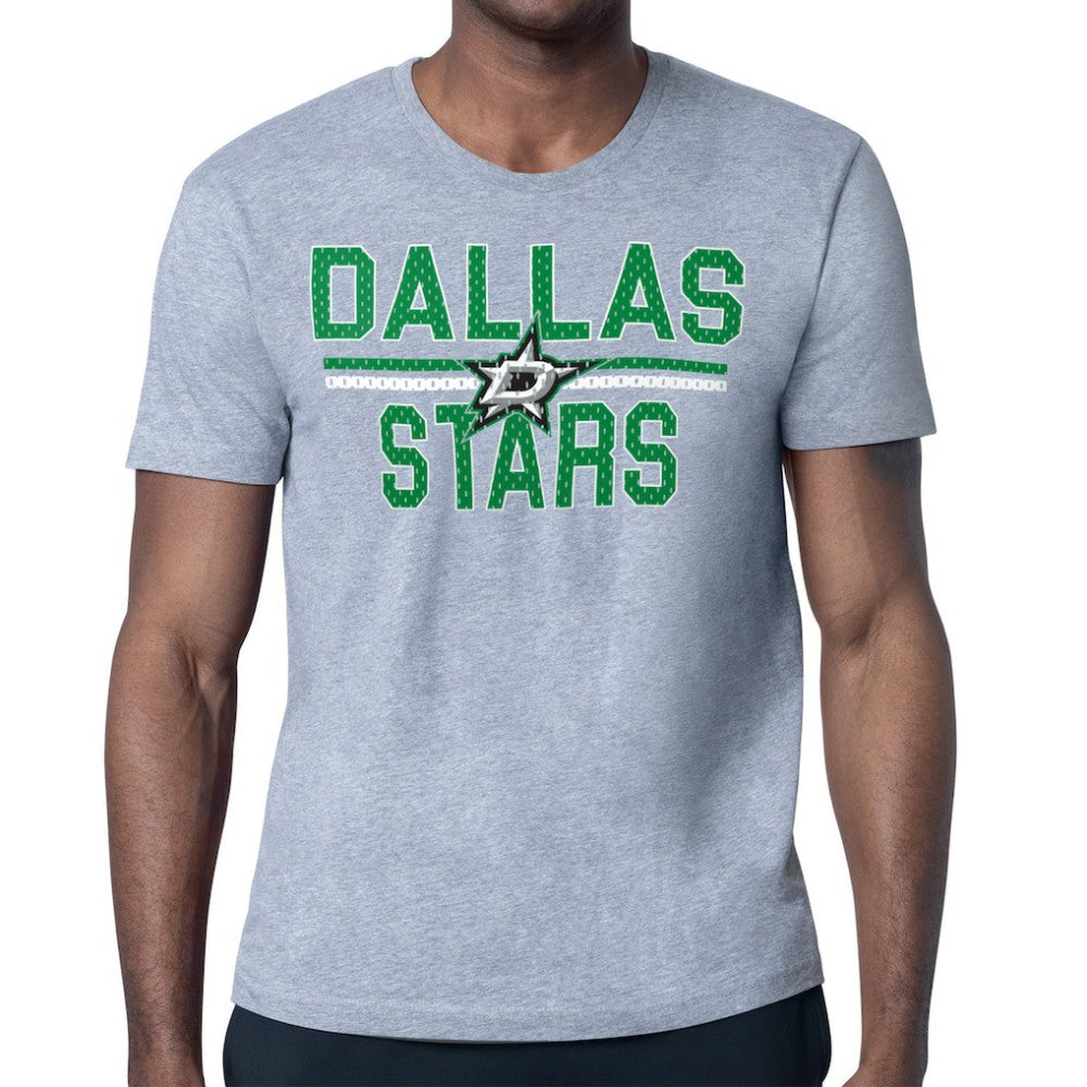 Dallas Stars Starter Mesh Look Team Name T-Shirt Heather Gray