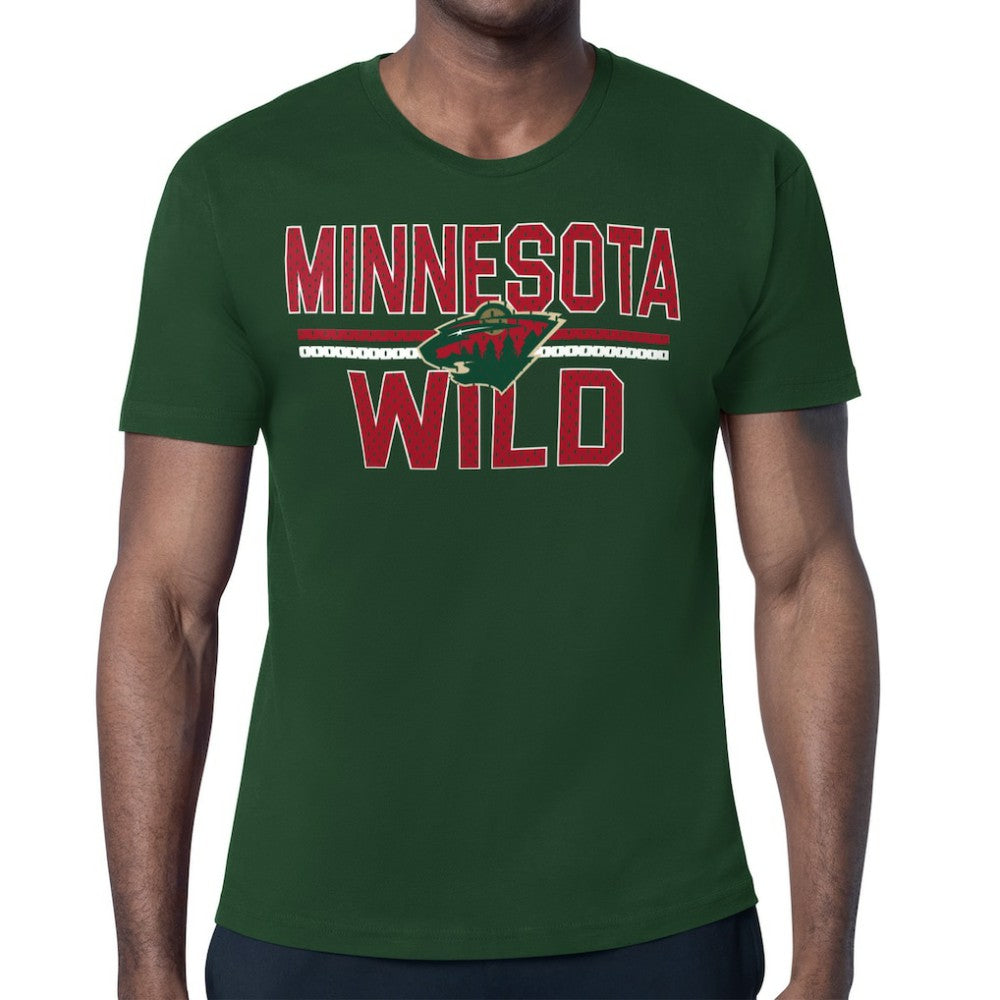 Minnesota Wild Starter Mesh Look Team Name T-Shirt Green