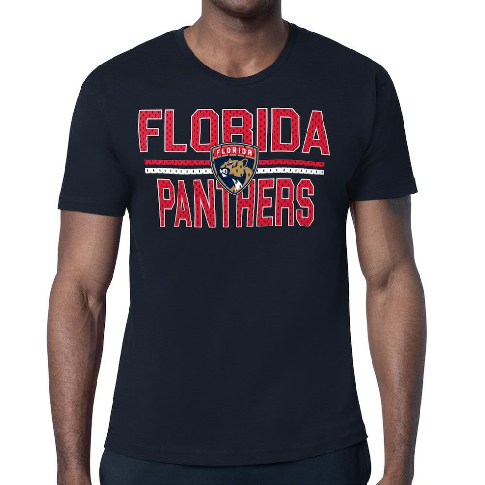 Florida Panthers Starter Mesh Look Team Name T-Shirt Navy