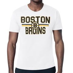 Boston Bruins Starter Mesh Look Team Name T-Shirt White
