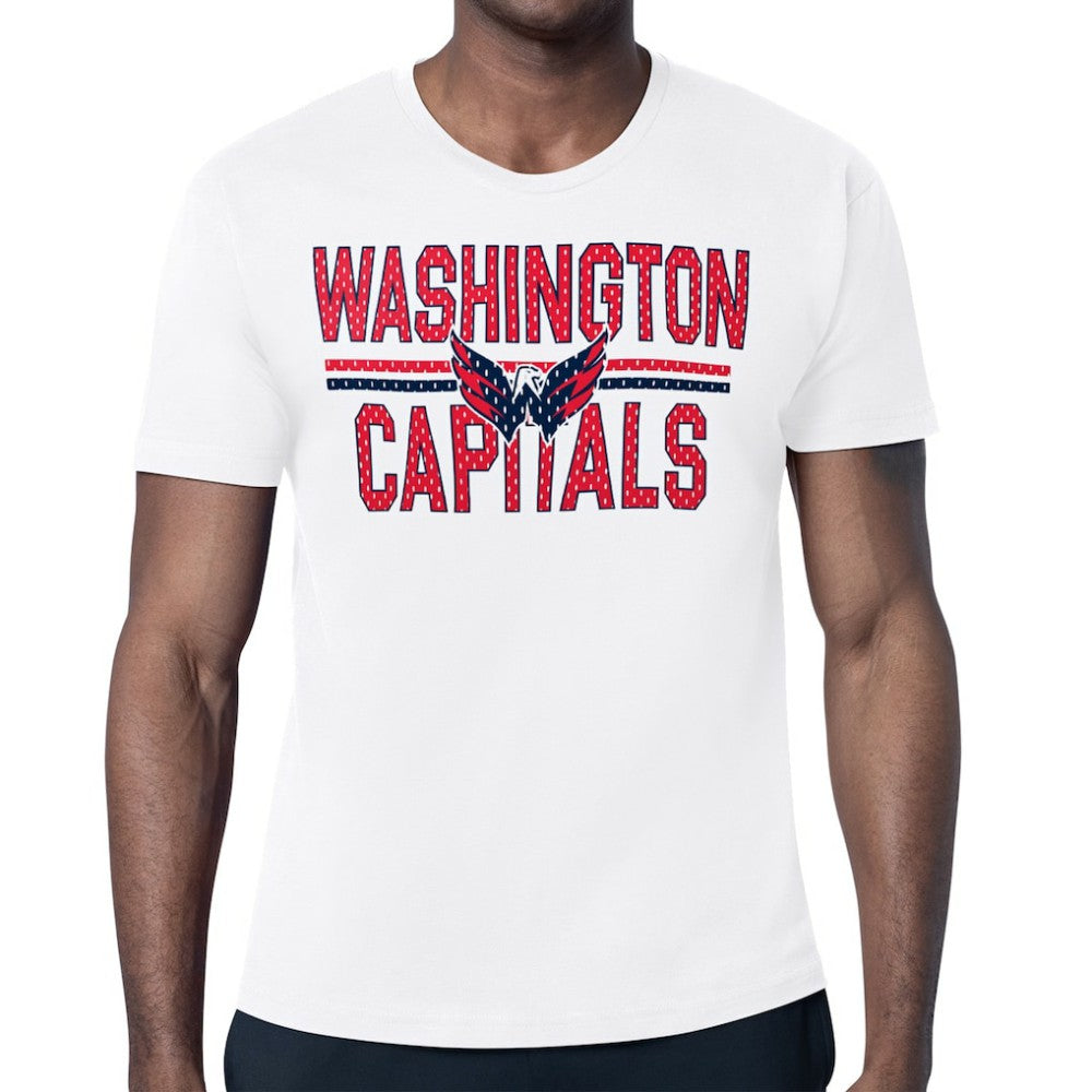 Washington Capitals Starter Mesh Look Team Name T-Shirt White