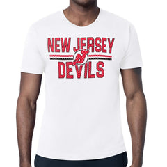 New Jersey Devils Starter Mesh Look Team Name T-Shirt White