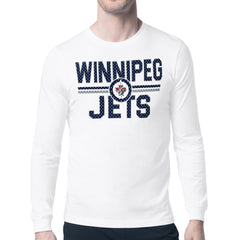 Winnipeg Jets Starter Mesh Look Team Name Long Sleeve T-Shirt White