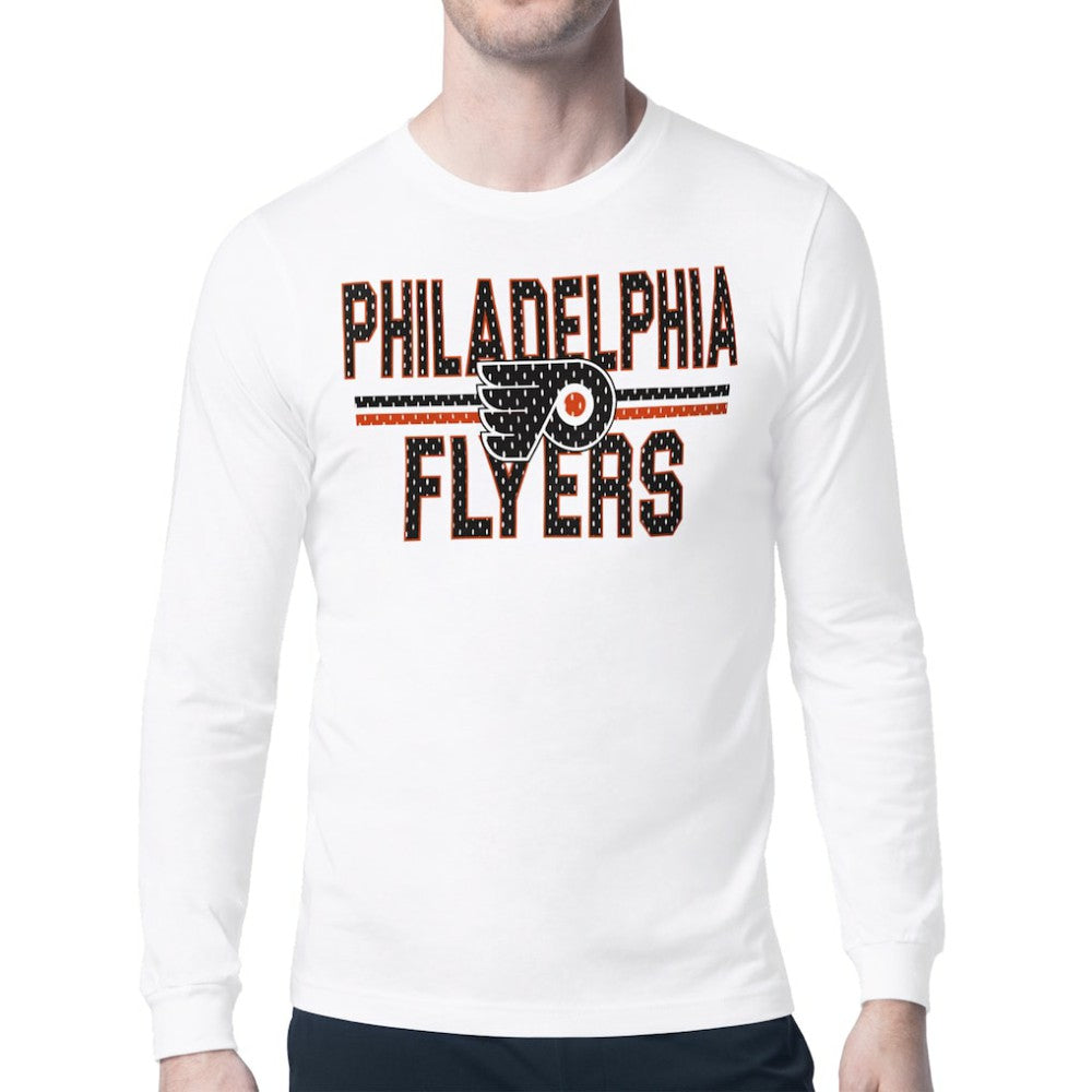 Philadelphia Flyers Starter Mesh Look Team Name Long Sleeve T-Shirt White