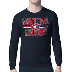 Montreal Canadiens Starter Mesh Look Team Name Long Sleeve T-Shirt Navy