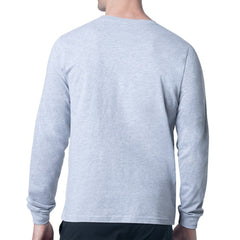 Boston Bruins Starter Mesh Look Team Name Logo Long Sleeve T-Shirt Heather Gray