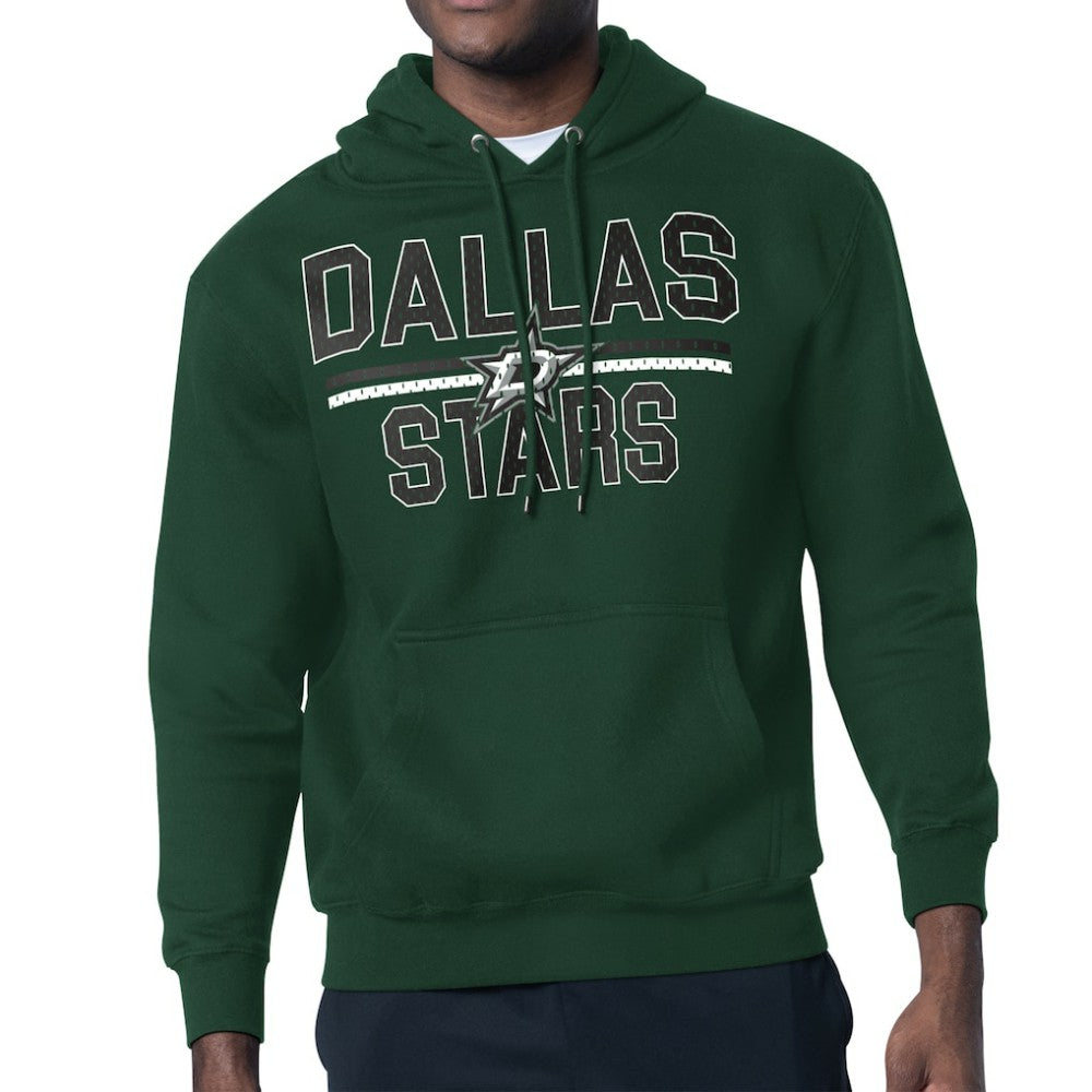 Dallas Stars Starter Mesh Look Team Name Logo Tri-Blend Pullover Hoodie Green