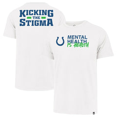 Indianapolis Colts '47 Unisex Mental Health is Health Kicking the Stigma Franklin T-Shirt - White for sale