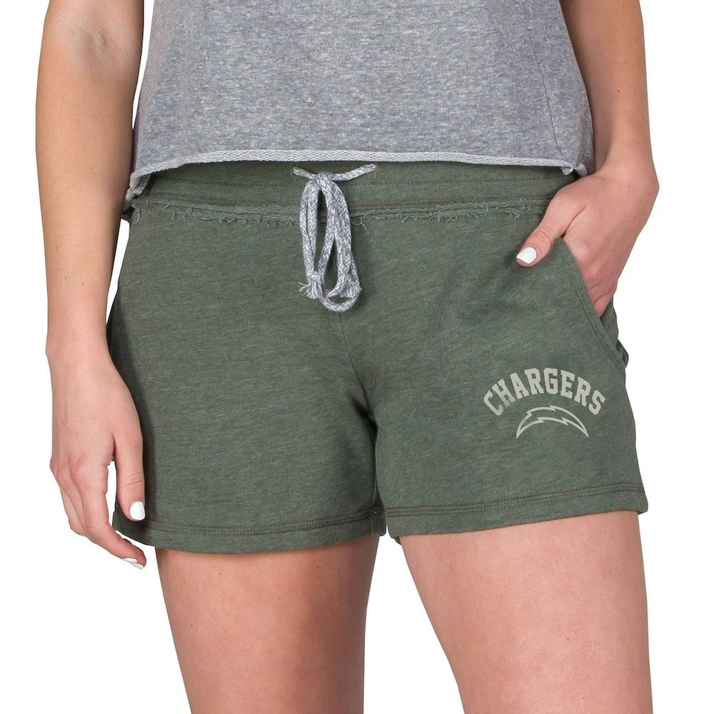 Los Angeles Chargers Concepts Sport Women's Mainstream French Terry Tri-Blend Shorts - Green on sale