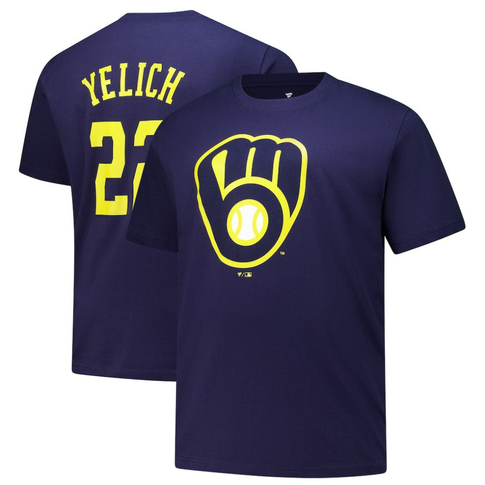 Christian Yelich Milwaukee Brewers Big & Tall Name & Number T-Shirt - Navy