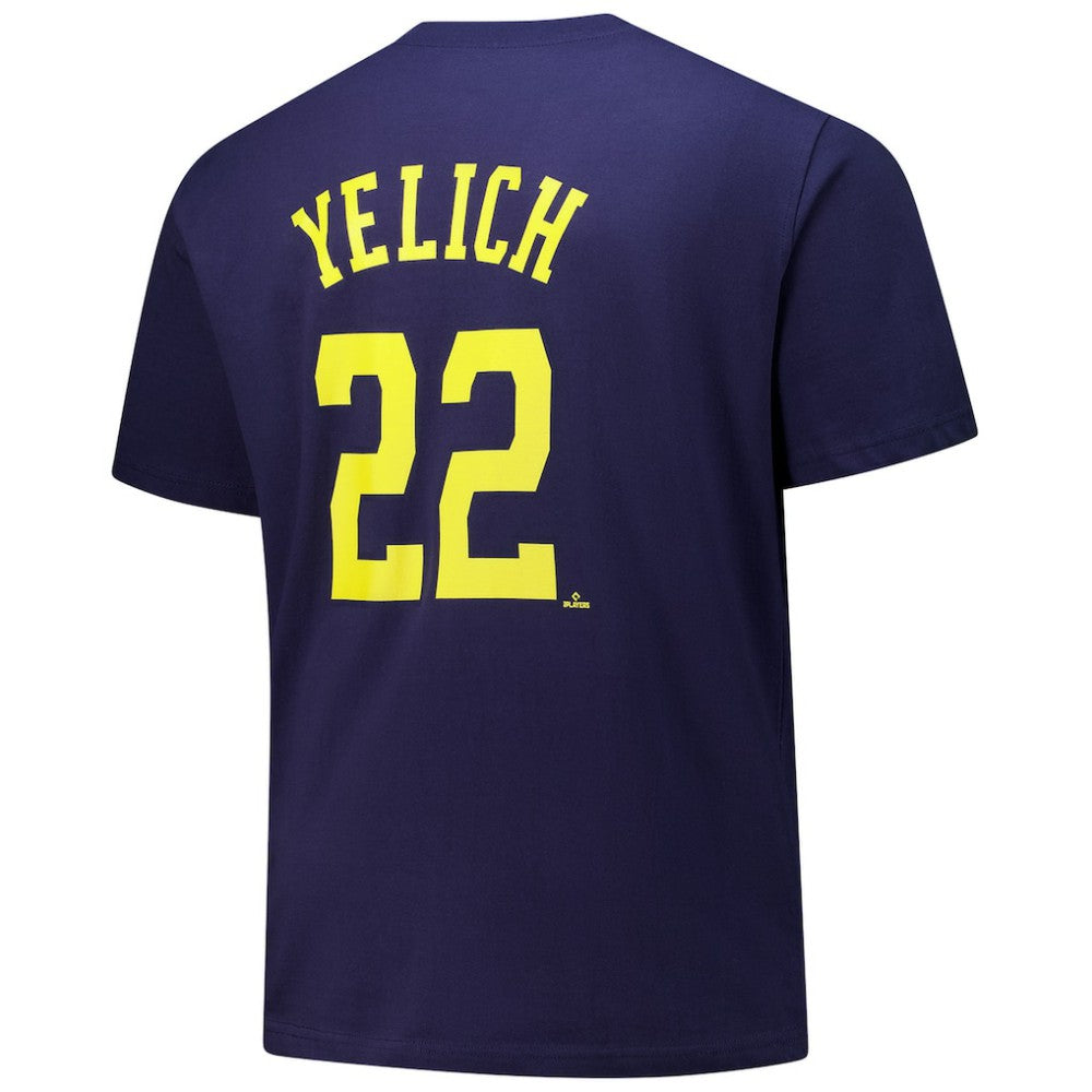 Christian Yelich Milwaukee Brewers Big & Tall Name & Number T-Shirt - Navy