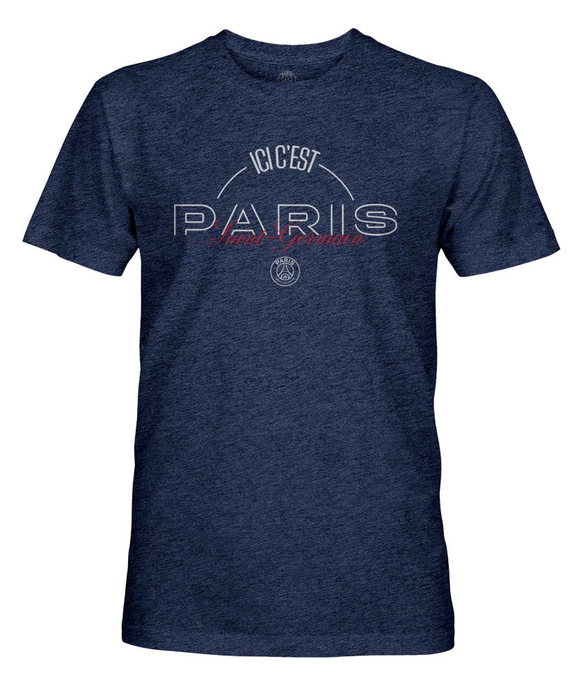 Paris Saint-Germain 1863FC Slogan Vintage Tri-Blend T-Shirt - Navy for sale