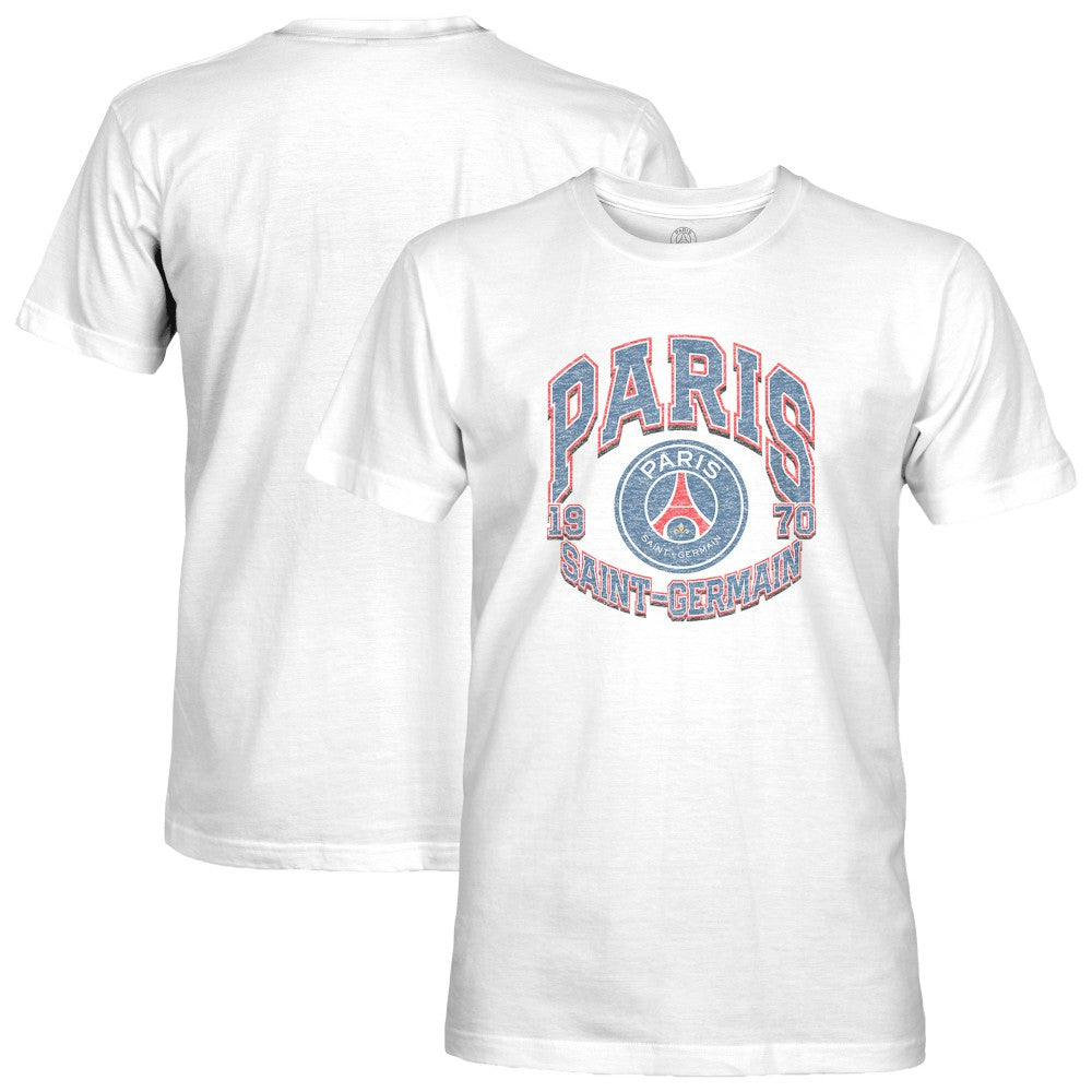 Paris Saint-Germain 1863FC Retro Wordmark T-Shirt - White for sale