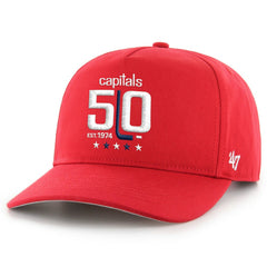 Washington Capitals '47 50th Anniversary Hitch Adjustable Hat Red