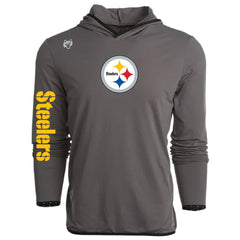 Pittsburgh Steelers Greyson Clothiers Colorado Long Sleeve Hoodie T-Shirt - Gray outlet