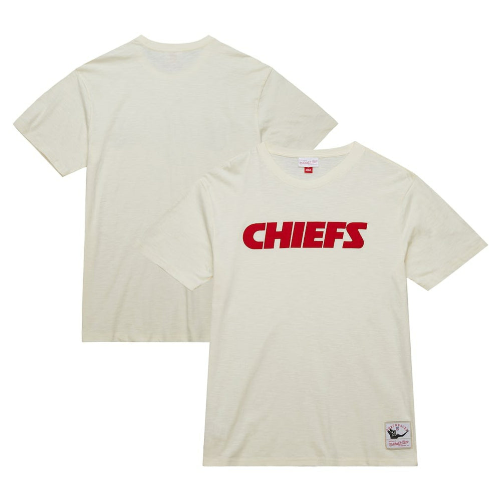 Kansas City Chiefs Vintage Logo Heritage Slub T-Shirt - Cream for sale
