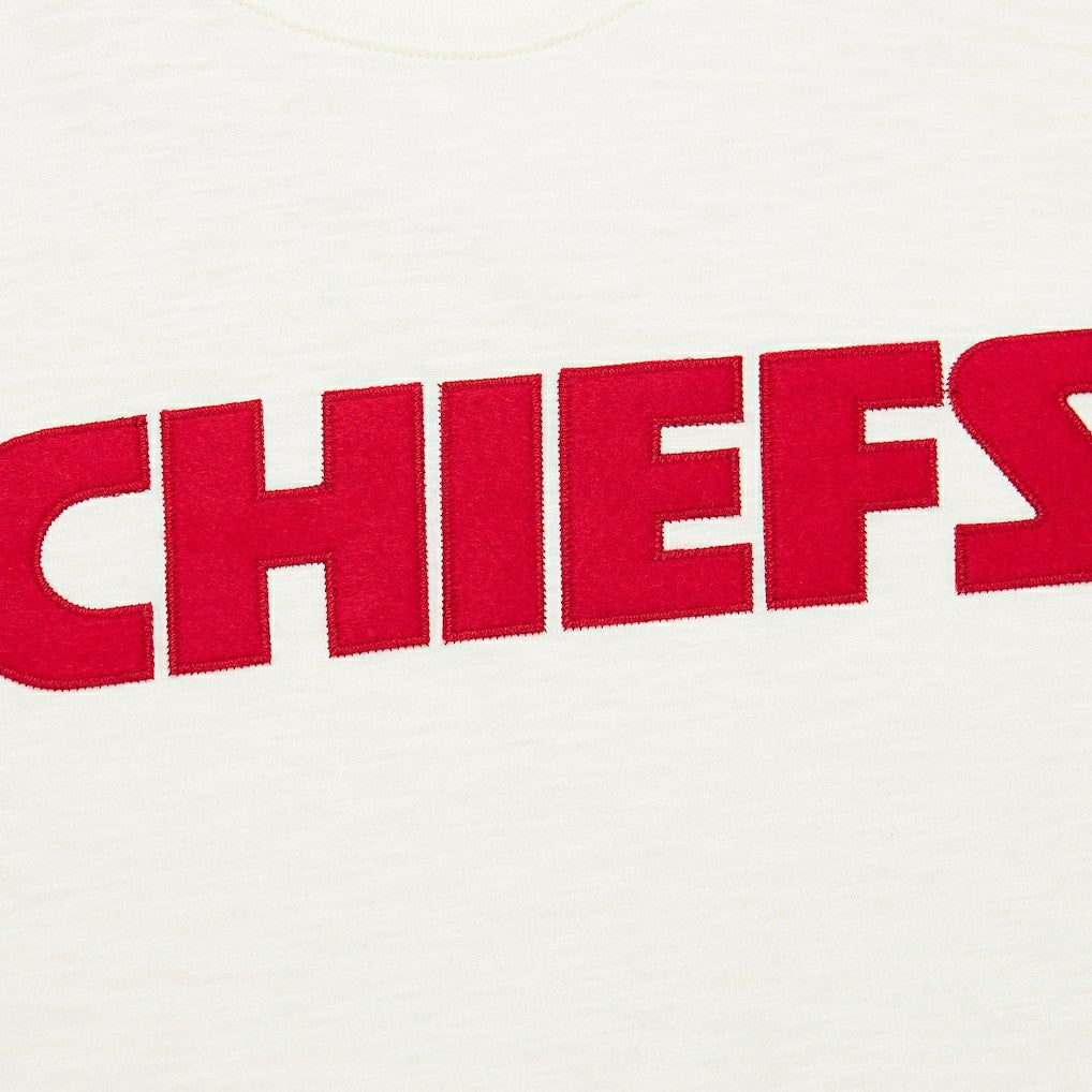 Kansas City Chiefs Vintage Logo Heritage Slub T-Shirt - Cream for sale