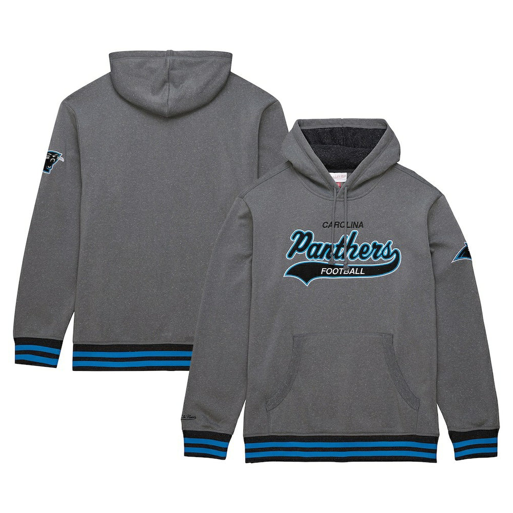 Carolina Panthers Vintage Logo Snow Washed Fleece Pullover Hoodie - Heather Gray outlet