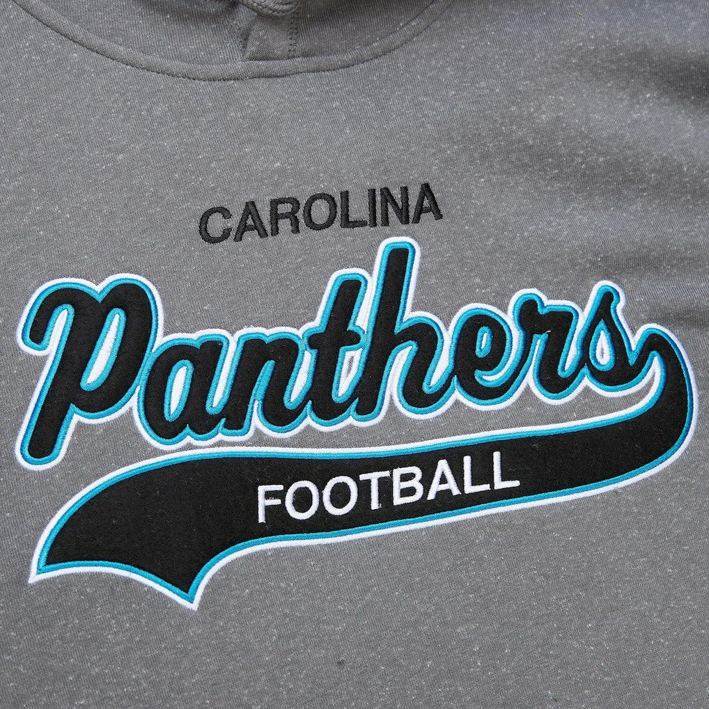 Carolina Panthers Vintage Logo Snow Washed Fleece Pullover Hoodie - Heather Gray outlet