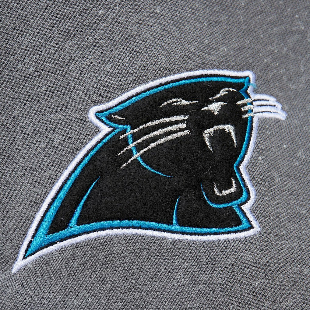 Carolina Panthers Vintage Logo Snow Washed Fleece Pullover Hoodie - Heather Gray outlet