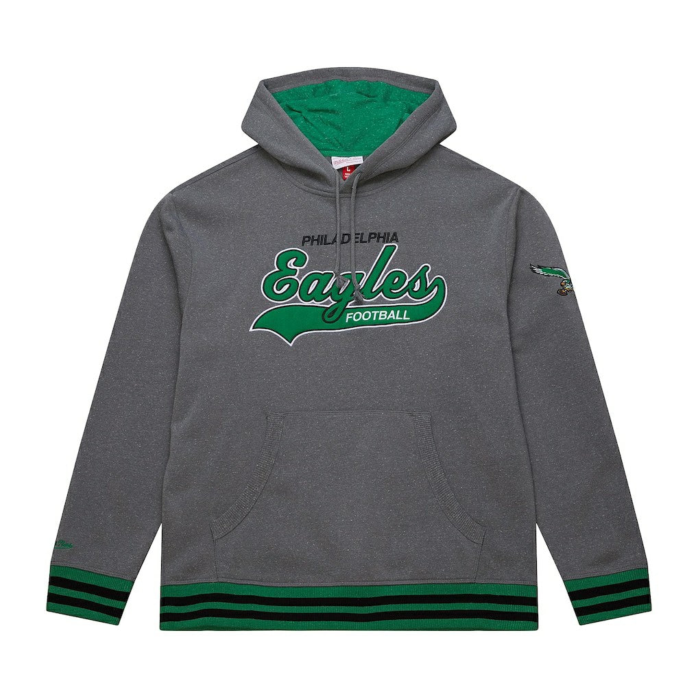 Philadelphia Eagles Vintage Logo Snow Washed Fleece Pullover Hoodie - Heather Gray outlet