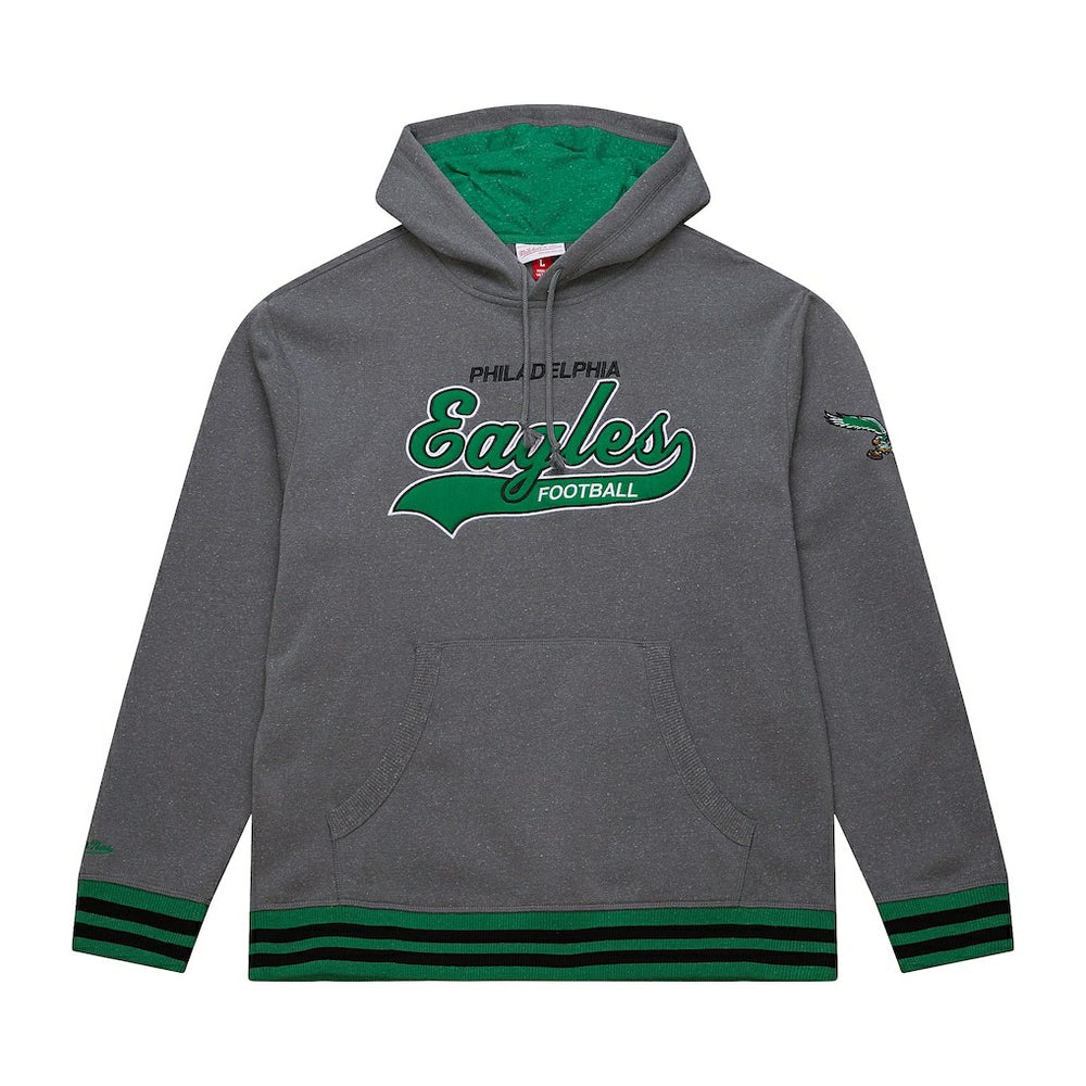 Philadelphia Eagles Vintage Logo Snow Washed Fleece Pullover Hoodie - Heather Gray outlet