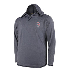 Boston Red Sox Butter Stripe Tri-Blend Long Sleeve Hoodie T-Shirt - Navy