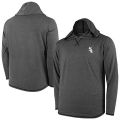Chicago White Sox Butter Stripe Tri-Blend Long Sleeve Hoodie T-Shirt - Black