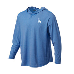 Los Angeles Dodgers Butter Stripe Tri-Blend Long Sleeve Hoodie T-Shirt - Royal