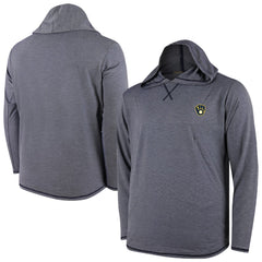 Milwaukee Brewers Butter Stripe Tri-Blend Long Sleeve Hoodie T-Shirt - Navy