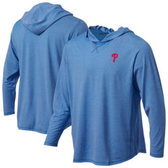 Philadelphia Phillies Butter Stripe Tri-Blend Long Sleeve Hoodie T-Shirt - Royal