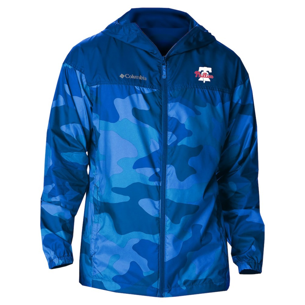 Philadelphia Phillies Camo Flash Challenger Full-Zip Windbreaker Jacket - Royal | Columbia