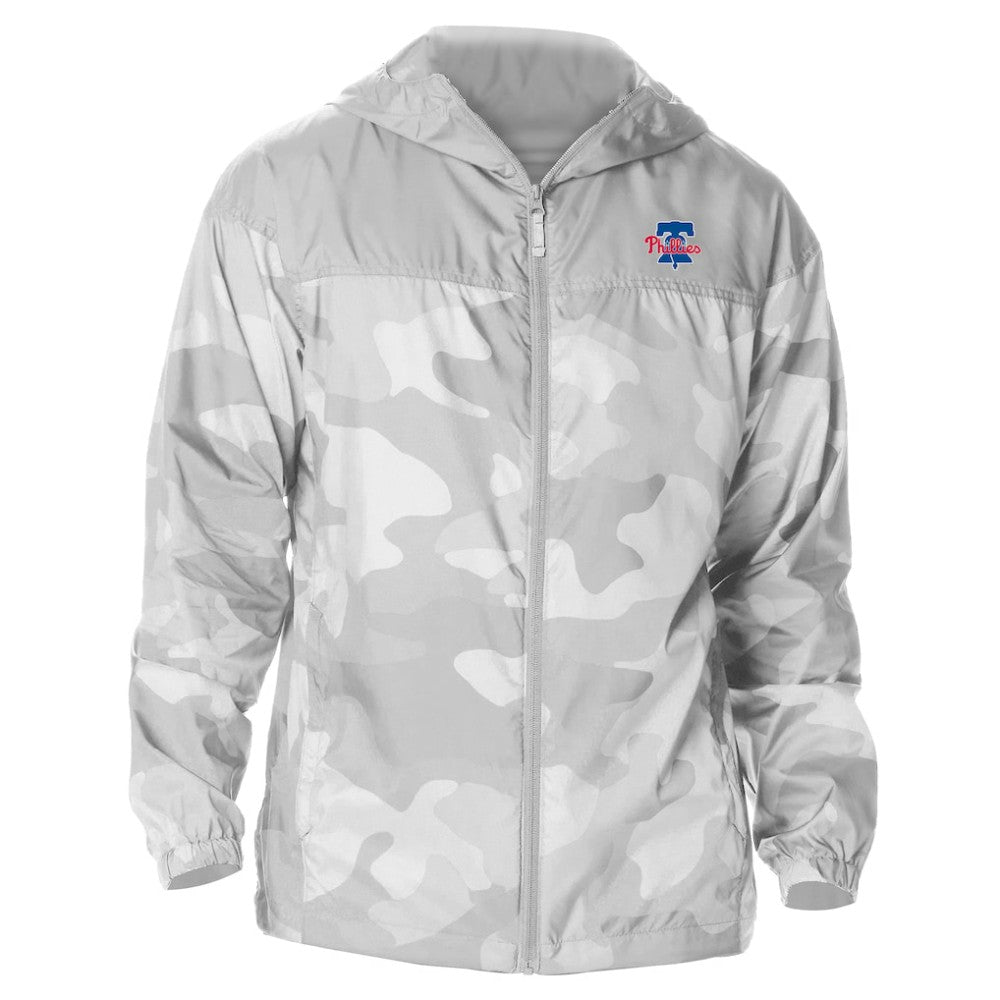 Philadelphia Phillies Camo Flash Challenger Full-Zip Windbreaker Jacket - Gray | Columbia