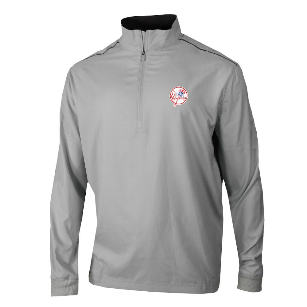 New York Yankees Omni-Wick Bogey's Paradise Quarter-Zip Top - Gray | Columbia