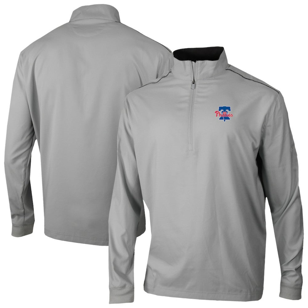 Philadelphia Phillies Omni-Wick Bogey's Paradise Quarter-Zip Top - Gray | Columbia