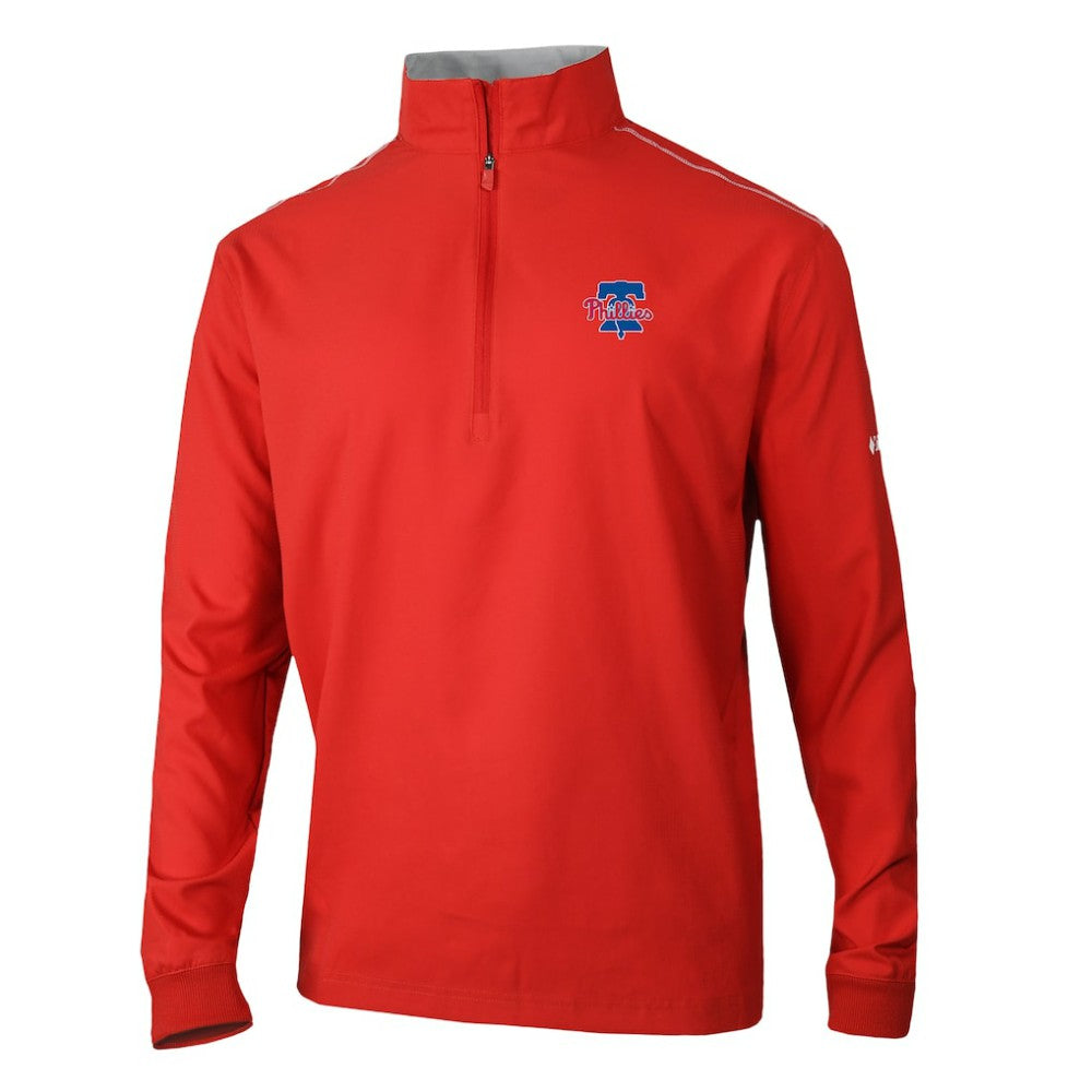 Philadelphia Phillies Omni-Wick Bogey's Paradise Quarter-Zip Top - Red | Columbia