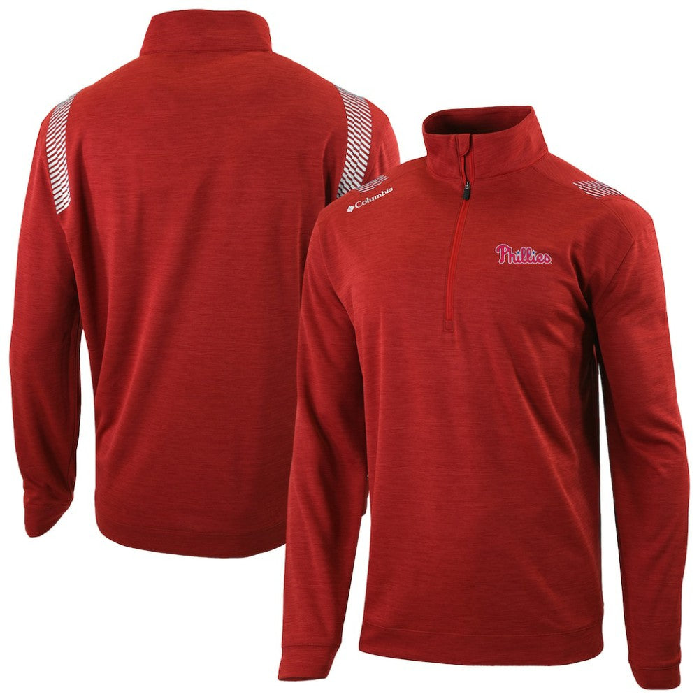 Philadelphia Phillies Oakland Downs Omni-Wick Quarter-Zip Top - Red | Columbia