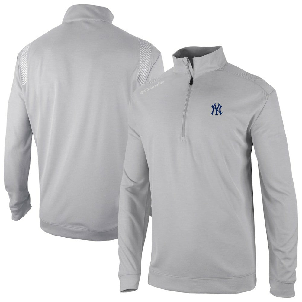 New York Yankees Oakland Downs Omni-Wick Quarter-Zip Top - Gray | Columbia