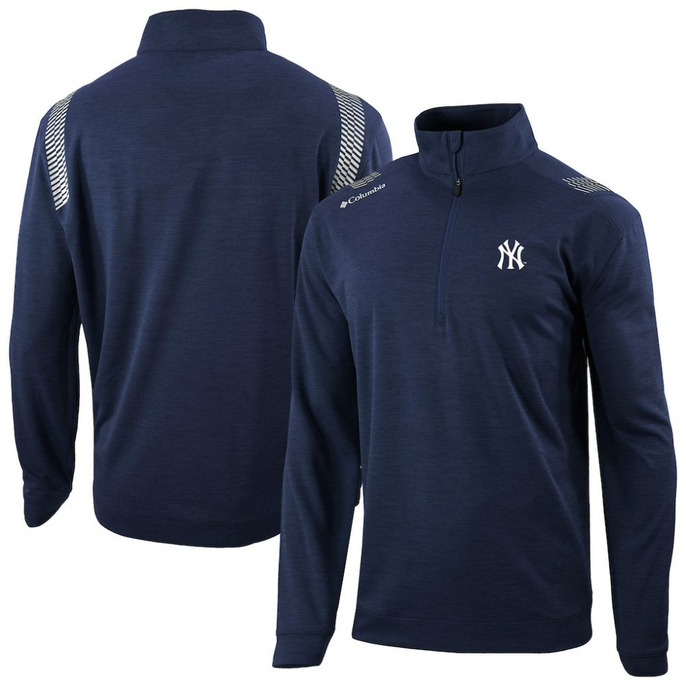 New York Yankees Oakland Downs Omni-Wick Quarter-Zip Top - Navy | Columbia