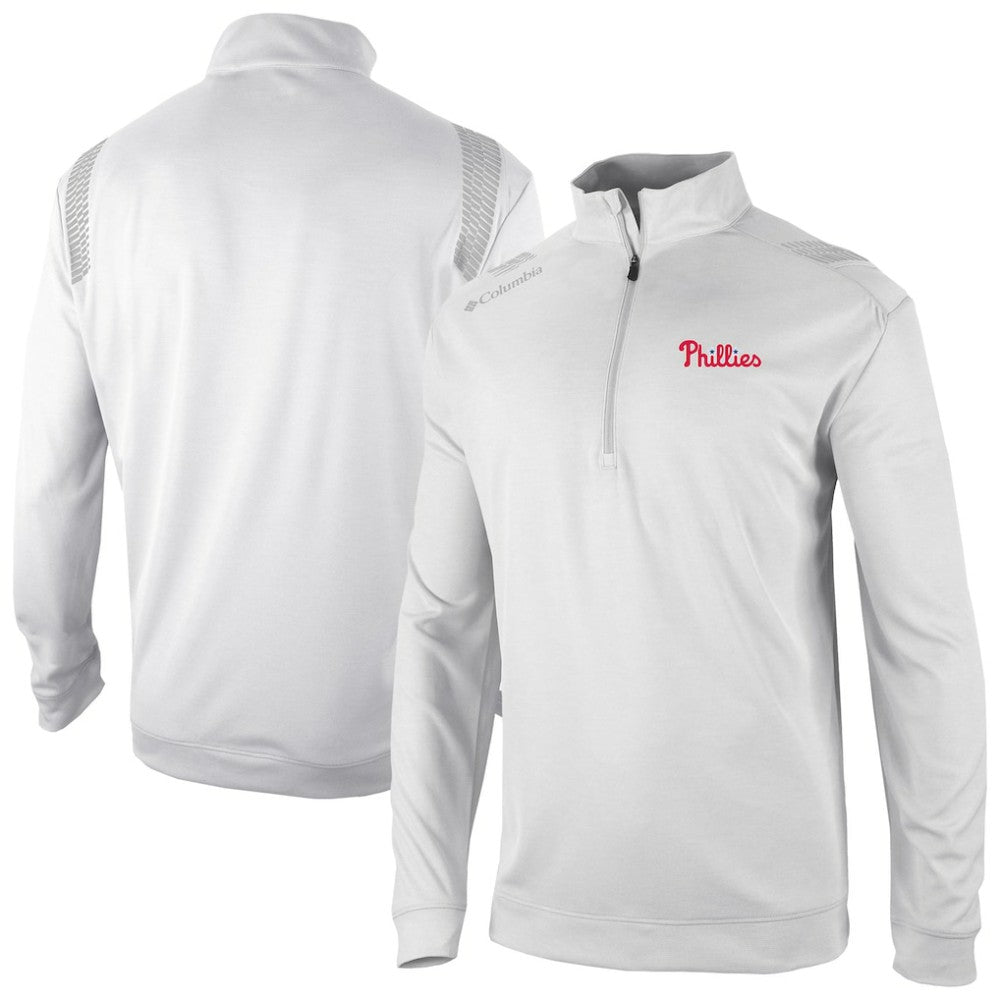 Philadelphia Phillies Oakland Downs Omni-Wick Quarter-Zip Top - White | Columbia