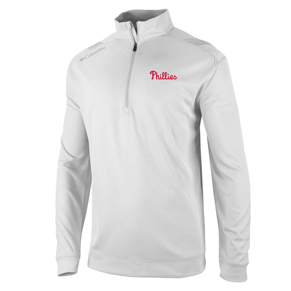 Philadelphia Phillies Oakland Downs Omni-Wick Quarter-Zip Top - White | Columbia
