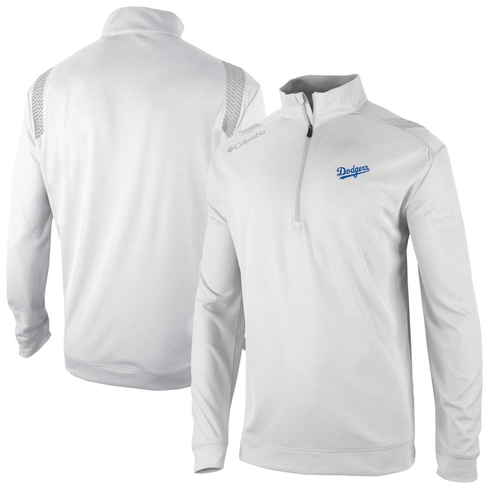 Los Angeles Dodgers Oakland Downs Omni-Wick Quarter-Zip Top - White | Columbia