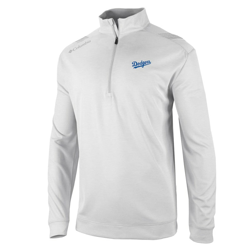 Los Angeles Dodgers Oakland Downs Omni-Wick Quarter-Zip Top - White | Columbia