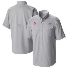 Philadelphia Phillies Omni-Wick Low Drag Offshore Button-Up Shirt - Gray | Columbia