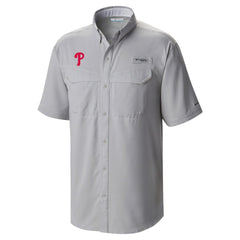Philadelphia Phillies Omni-Wick Low Drag Offshore Button-Up Shirt - Gray | Columbia